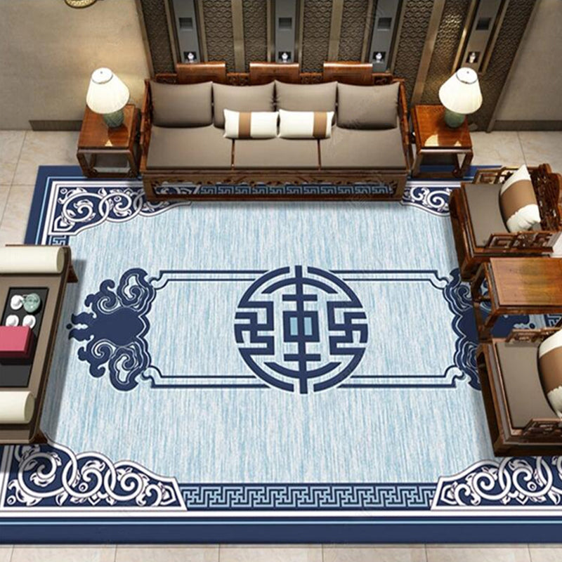 Antique Chinese Indoor Rug Multi-Colored Print Carpet Pet-Friendly Washable Anti-Slip Rug for Guest Room Clearhalo 'Area Rug' 'Rug' 2256787