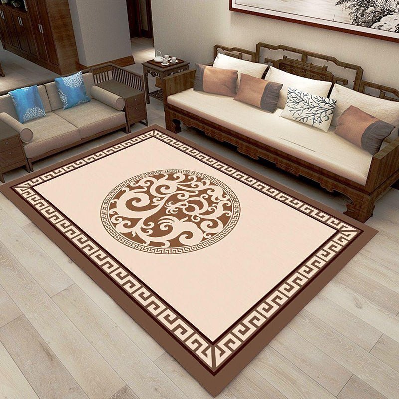 Traditional Printed Rug Multicolor Chinese Carpet Polyester Non-Slip Washable Pet-Friendly Rug for Living Room Clearhalo 'Area Rug' 'Rug' 2256894