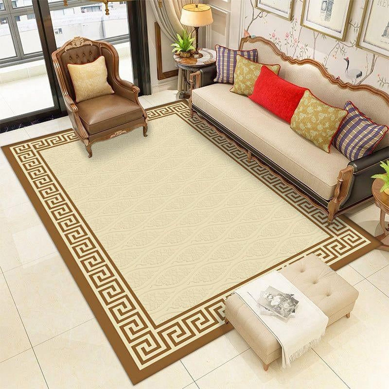 Traditional Printed Rug Multicolor Chinese Carpet Polyester Non-Slip Washable Pet-Friendly Rug for Living Room Beige Clearhalo 'Area Rug' 'Rug' 2256901