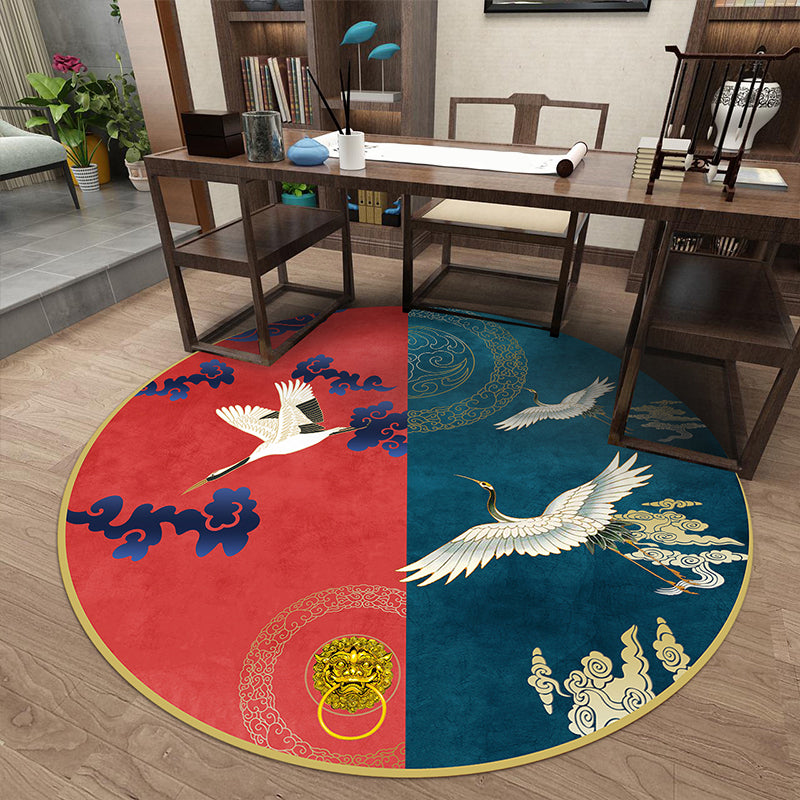 Asian Print Rug Multicolor Polypropylene Rug Pet-Friendly Machine Washable Anti-Slip Area Rug for Bedroom Clearhalo 'Area Rug' 'Rug' 2257035