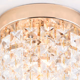 Double Tier Corridor Mini Flush Mount Crystal 1-Light Simple Ceiling Mounted Light in Copper Clearhalo 'Ceiling Lights' 'Close To Ceiling Lights' 'Close to ceiling' 'Flush mount' Lighting' 225717