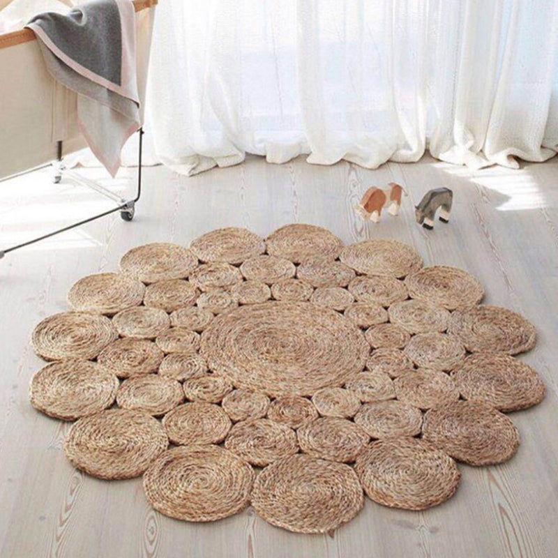 Natural Solid Color Rug Multicolor Rustic Carpet Sisal Pet-Friendly Anti-Slip Woven Rug for Bedroom Clearhalo 'Area Rug' 'Rug' 2257475