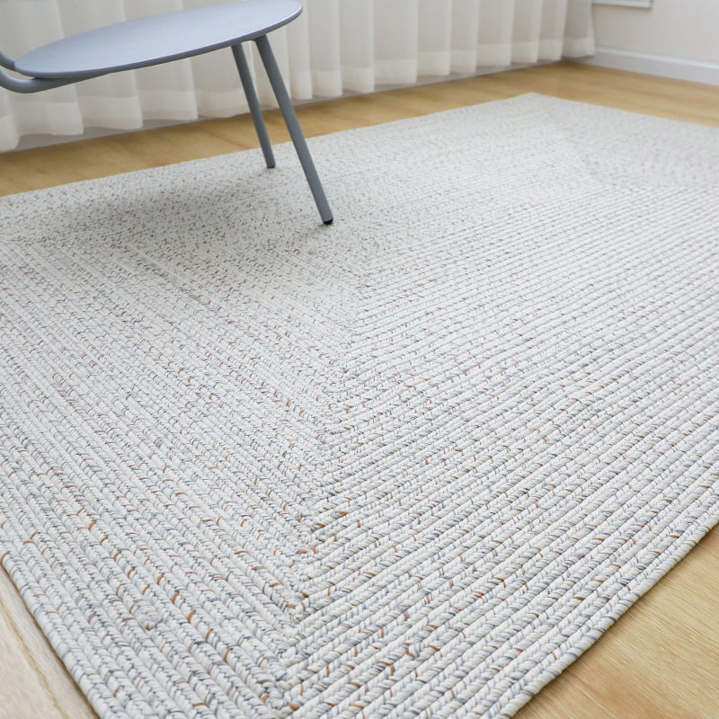 All-Match Farmhouse Rug Multicolor Solid Color Rug Pet-Friendly Washable Hand-Braided Rug for Living Room Light Gray Clearhalo 'Area Rug' 'Rug' 2257512