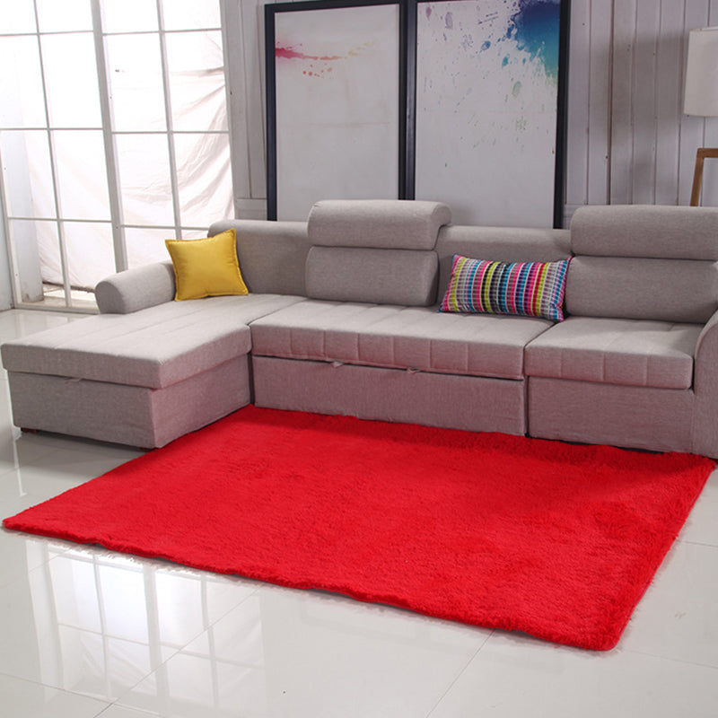 Simple Plain Rug Multicolor Artificial Wool Rug Anti-Slip Pet Friendly Rug for Living Room Red Clearhalo 'Area Rug' 'Casual' 'Rugs' Rug' 2257633