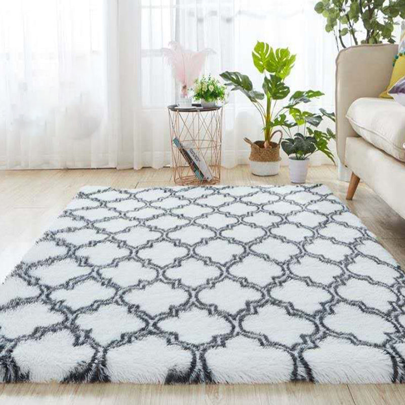 Multicolor Home Decoration Rug Casual Tie Dye Graphic Print Carpet Plush Stain Resistant Pet Friendly Non-Slip Rug White-Gray Clearhalo 'Area Rug' 'Casual' 'Rugs' Rug' 2257780