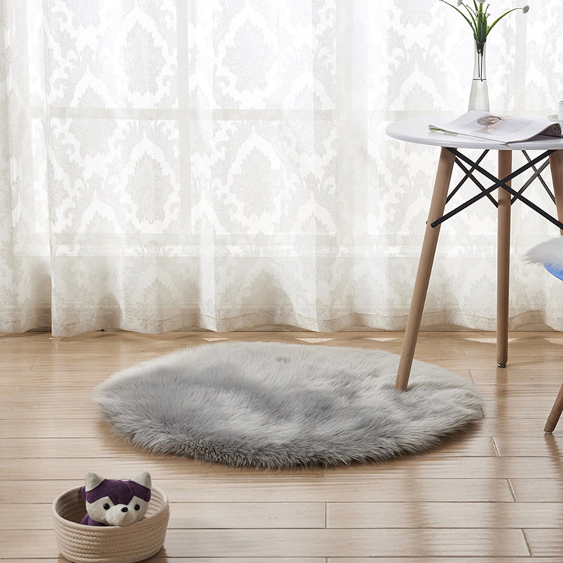 Relaxing Nordic Rug Multi-Color Plain Carpet Easy Care Shaggy Rug for Girls Bedroom Light Gray Clearhalo 'Area Rug' 'Casual' 'Rugs' Rug' 2257821