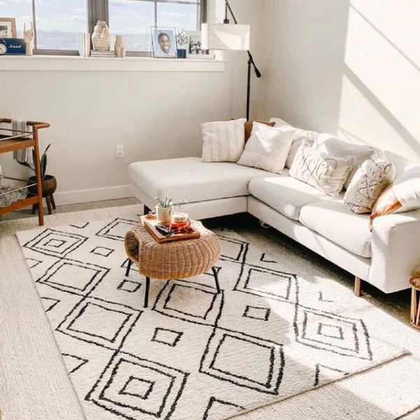 Multicolor Tribal Pattern Rug Polyester Southwestern Rug Washable Anti-Slip Pet  Friendly Area Rug for Bedroom - Clearhalo