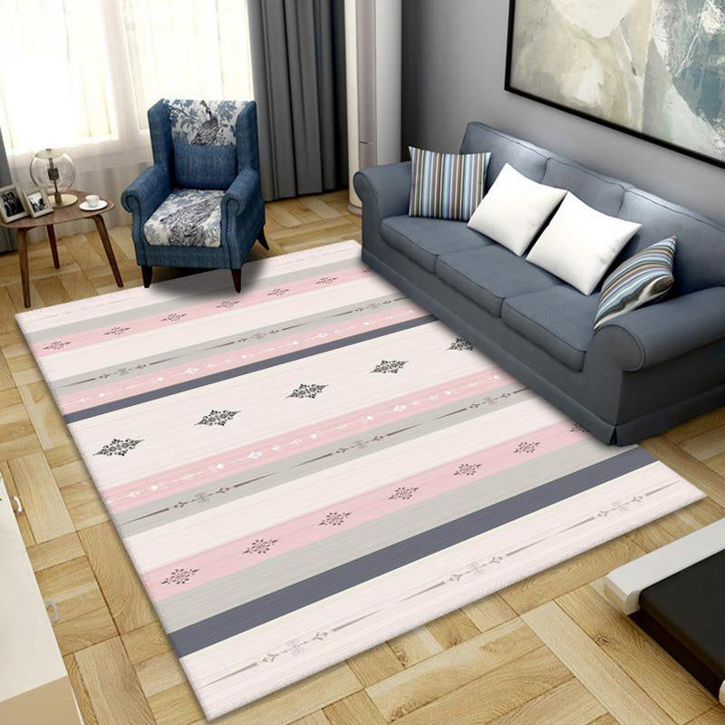 Funky Multicolor Boho Chic Rug Synthetics Trellis Print Carpet Pet-Friendly Stain Resistant Non-Slip Rug for Parlor Pink Clearhalo 'Area Rug' 'Bohemian' 'Rugs' Rug' 2262521