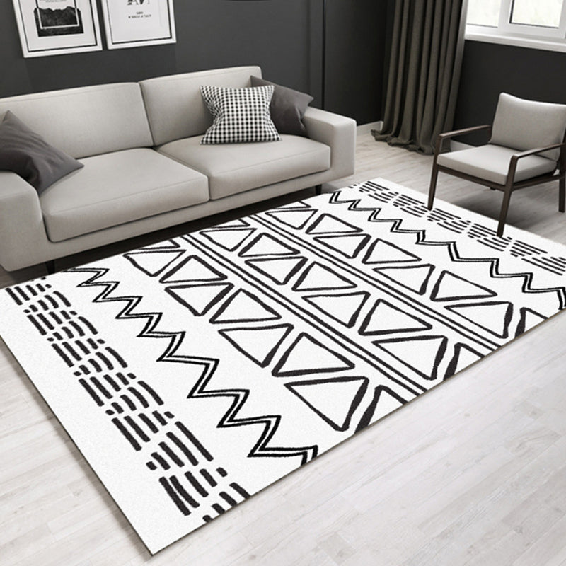 Simplicity Seamless Pattern Rug Multi Color Bohemian Rug Nylon Anti-Slip Stain Resistant Pet-Friendly Rug for Decoration White Clearhalo 'Area Rug' 'Bohemian' 'Rugs' Rug' 2262528