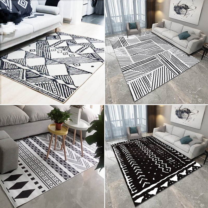 Environmental Geometric Rug Multi-Color Bohemian Carpet Synthetics Anti-Slip Machine Washable Pet Friendly Rug for Living Room Clearhalo 'Area Rug' 'Bohemian' 'Rugs' Rug' 2262559