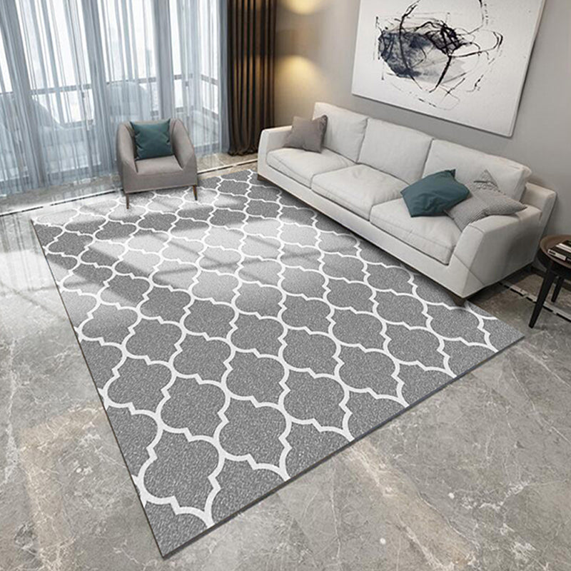 Environmental Geometric Rug Multi-Color Bohemian Carpet Synthetics Anti-Slip Machine Washable Pet Friendly Rug for Living Room Grey Clearhalo 'Area Rug' 'Bohemian' 'Rugs' Rug' 2262569