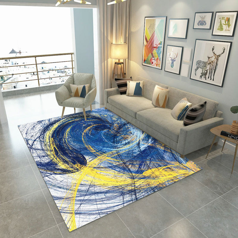 Restoration Industrial Rug Multicolor Fading Look Carpet Anti-Slip Pet  Friendly Stain Resistant Rug for Drawing Room