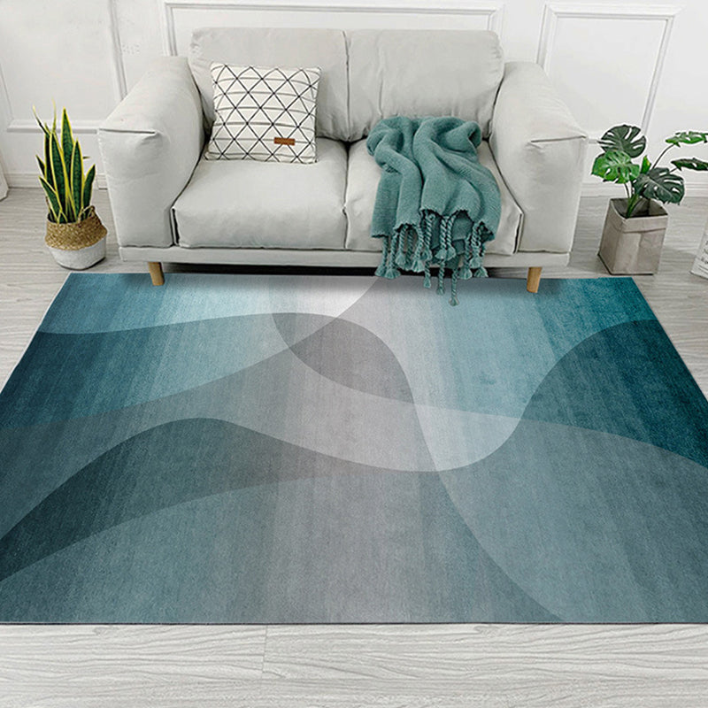 Aesthetics Industrial Chic Rug Multicolor Water Color Abstract Rug Stain Resistant Anti-Slip Backing Machine Washable Rug for Home Lake Green Clearhalo 'Area Rug' 'Rug' 2263079