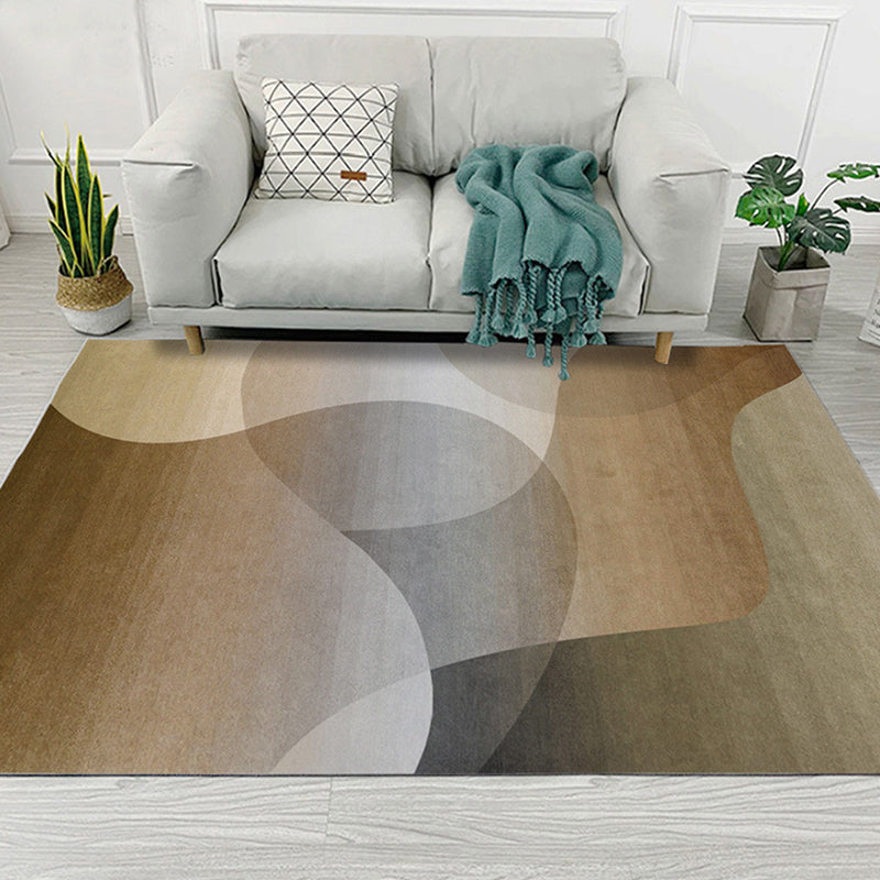 Aesthetics Industrial Chic Rug Multicolor Water Color Abstract Rug Stain Resistant Anti-Slip Backing Machine Washable Rug for Home Brown Clearhalo 'Area Rug' 'Rug' 2263080