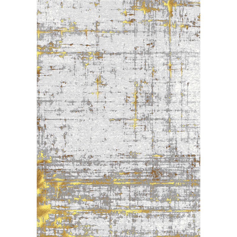 Art Deco Rust Patterned Rug Multicolor Cyberpunk Rug Polypropylene Stain Resistant Machine Washable Anti-Slip Carpet for Room Gray-Yellow Clearhalo 'Area Rug' 'Rug' 2263162