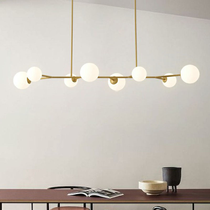 Molecular Island Ceiling Light Simplicity Opal Glass Dining Room Suspension Light Fixture Clearhalo 'Ceiling Lights' 'Island Lights' Lighting' 2265899