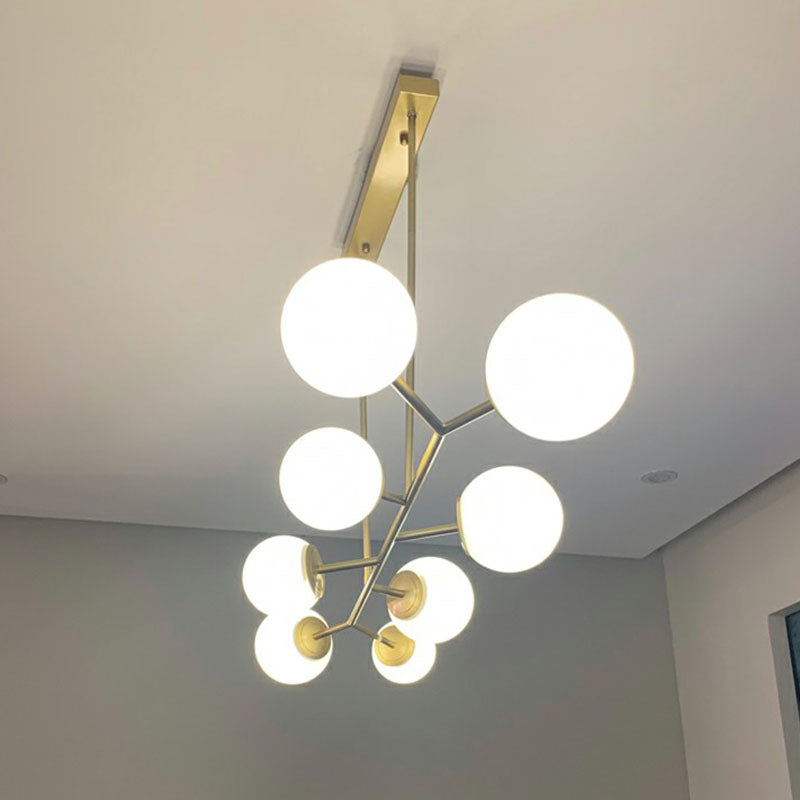 Molecular Island Ceiling Light Simplicity Opal Glass Dining Room Suspension Light Fixture Clearhalo 'Ceiling Lights' 'Island Lights' Lighting' 2265904