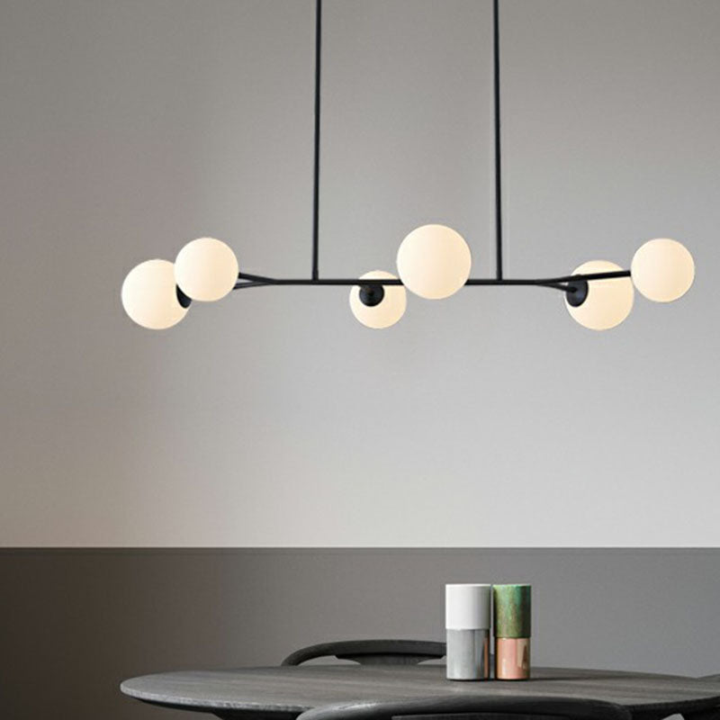 Molecular Island Ceiling Light Simplicity Opal Glass Dining Room Suspension Light Fixture Clearhalo 'Ceiling Lights' 'Island Lights' Lighting' 2265906