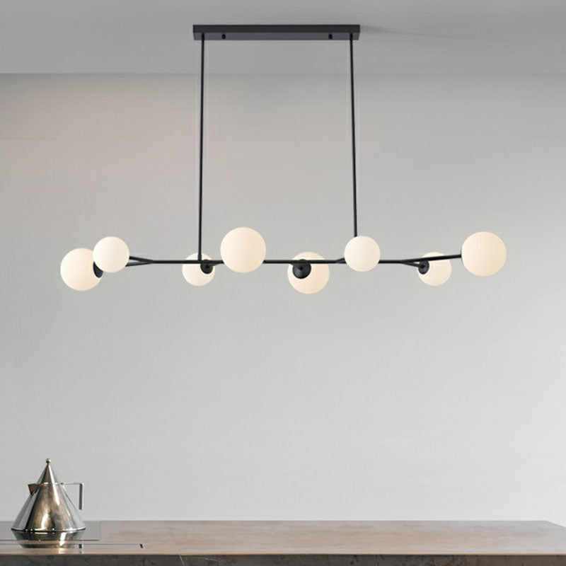 Molecular Island Ceiling Light Simplicity Opal Glass Dining Room Suspension Light Fixture Clearhalo 'Ceiling Lights' 'Island Lights' Lighting' 2265908