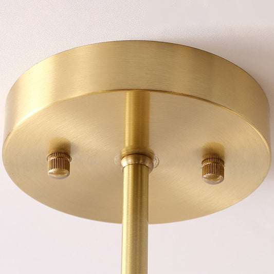 Adjustable Branch Chandelier Postmodern Dimpled Glass 7-Light Gold Hanging Light for Parlor Clearhalo 'Ceiling Lights' 'Chandeliers' 'Modern Chandeliers' 'Modern' Lighting' 2266255