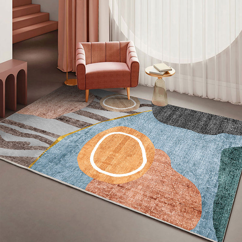 Art Deco Multicolor Modern Rug Polyester Colorblocking Geometric Carpet Anti-Slip Pet Friendly Washable Rug for Bedroom Clearhalo 'Area Rug' 'Rug' 2266766