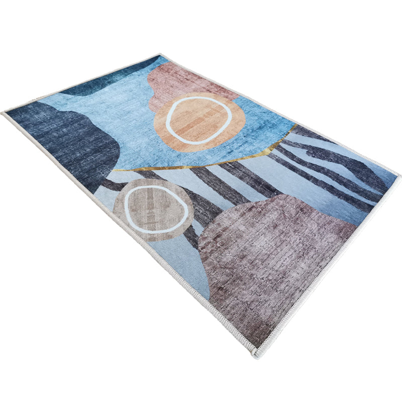 Art Deco Multicolor Modern Rug Polyester Colorblocking Geometric Carpet Anti-Slip Pet Friendly Washable Rug for Bedroom Clearhalo 'Area Rug' 'Rug' 2266775