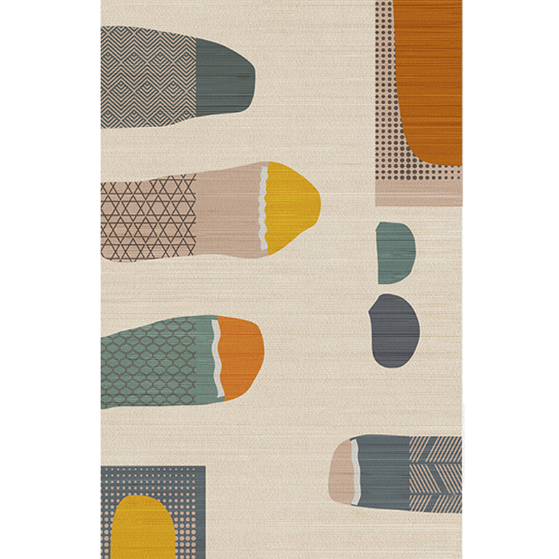 Art Deco Multicolor Modern Rug Polyester Colorblocking Geometric Carpet Anti-Slip Pet Friendly Washable Rug for Bedroom Beige-Coffee Clearhalo 'Area Rug' 'Rug' 2266779