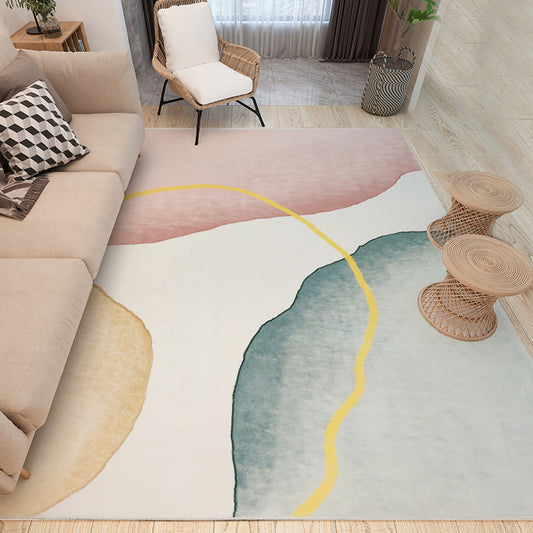 Stylish Watercolor Color Block Rug Multi-Color Nordic Rug Polyester Machine Washable Stain Resistant Anti-Slip Rug for Room Clearhalo 'Area Rug' 'Rug' 2267036