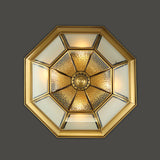 Minimalist Bowl Shaped Flushmount Light Frosted Glass Pane Ceiling Flush Light in Brass Clearhalo 'Ceiling Lights' 'Close To Ceiling Lights' 'Close to ceiling' 'Flush mount' Lighting' 2267827