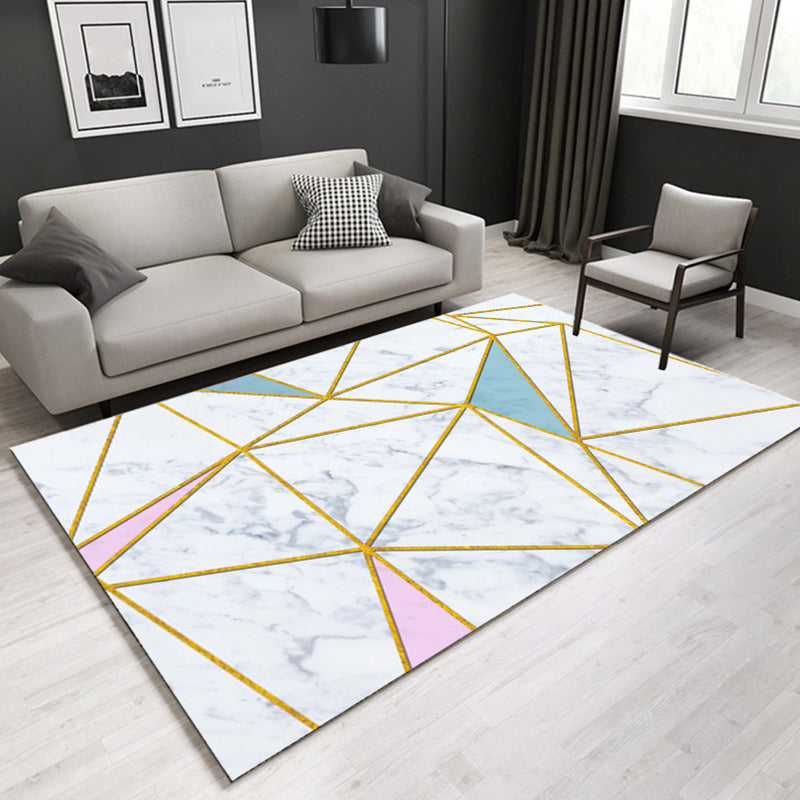 Retro Post-Modern Rug Multi Color Geometric Marble Print Rug Pet Friendly Stain Resistant Anti-Slip Rug for Room Light Gray Clearhalo 'Area Rug' 'Modern' 'Rugs' Rug' 2274759