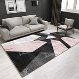 Retro Post-Modern Rug Multi Color Geometric Marble Print Rug Pet Friendly Stain Resistant Anti-Slip Rug for Room Pink-Black Clearhalo 'Area Rug' 'Modern' 'Rugs' Rug' 2274766