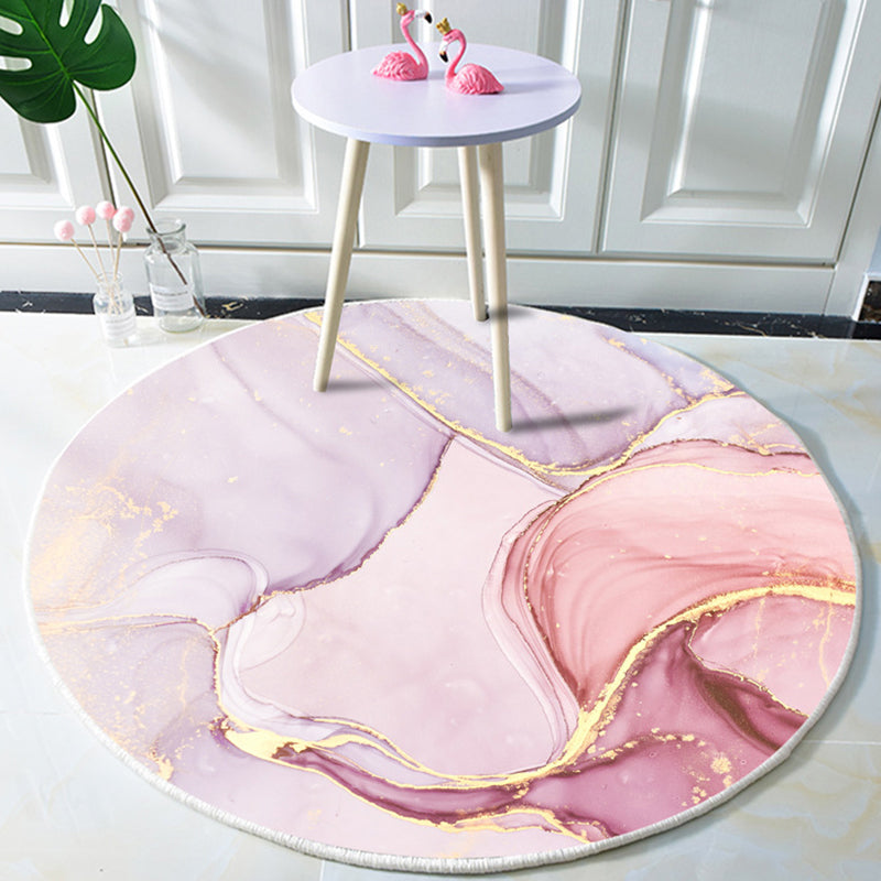 Modern Marble Print Watercolor Rug Multi Colored Polyester Rug Non-Slip Backing Washable Stain Resistant Carpet for Home Purple Clearhalo 'Area Rug' 'Modern' 'Rugs' Rug' 2274801