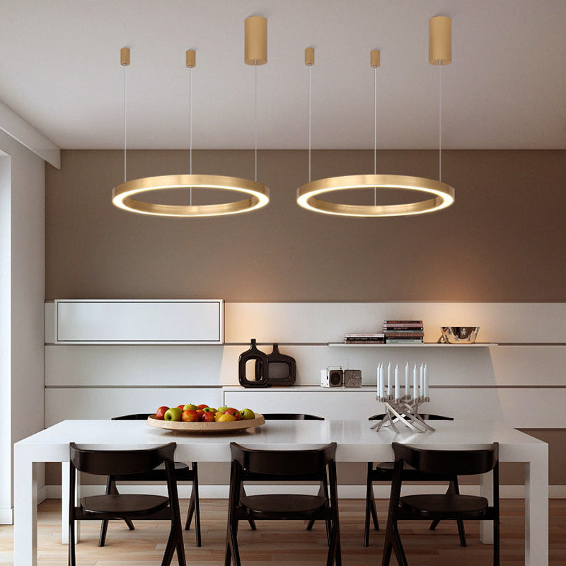 Acrylic Tiered Ring LED Ceiling Lighting Modern Style Gold Chandelier Light Fixture for Living Room Clearhalo 'Ceiling Lights' 'Chandeliers' 'Modern Chandeliers' 'Modern' Lighting' 2275472