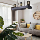 3 Lights Hanging Ceiling Light Vintage Restaurant Island Light in Bronze/Black with Cylinder Metal Shade Clearhalo 'Ceiling Lights' 'Island Lights' Lighting' 227772