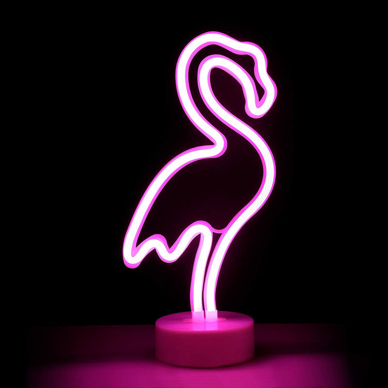 Neon Sign Small LED Night Lighting Childrens Plastic White Battery Table Light for Bedroom White Battery Bird Clearhalo 'Night Lights' 'Wall Lights' Lighting' 2283134