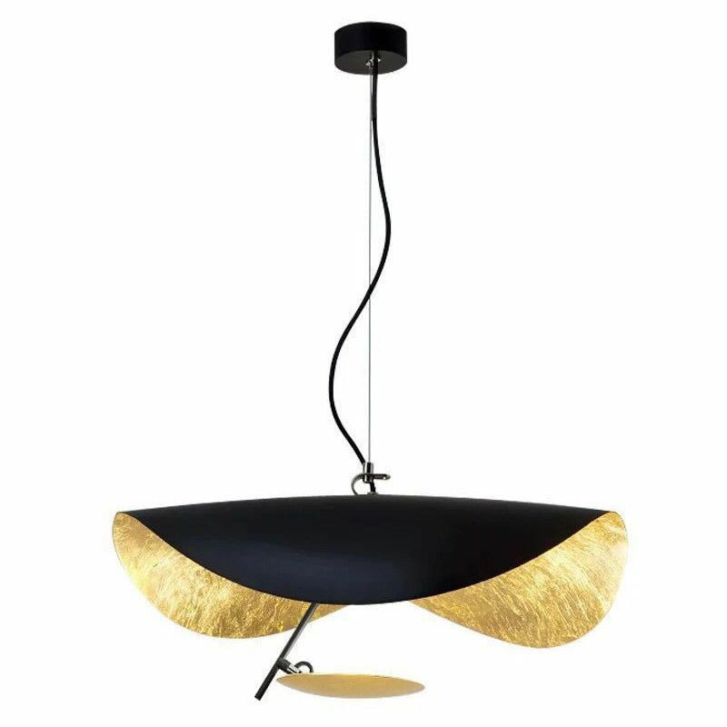 Metal Lotus Leaf Shaped Pendant Lamp Post-Modern 2-Head Hanging Ceiling Light over Table Clearhalo 'Ceiling Lights' 'Modern Pendants' 'Modern' 'Pendant Lights' 'Pendants' Lighting' 2283221