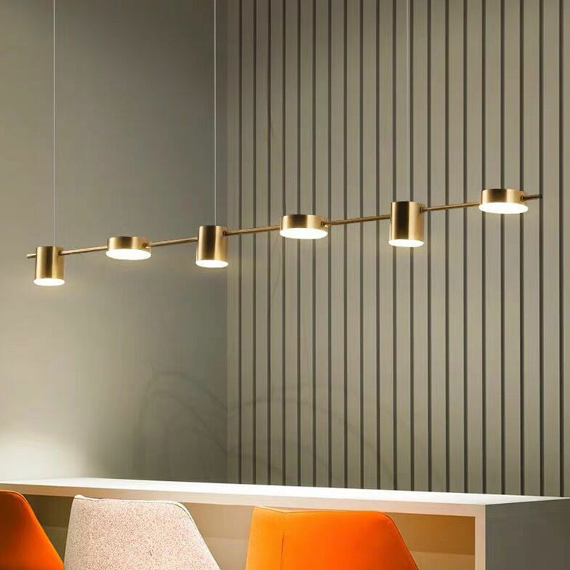 Straight Bar LED Hanging Ceiling Light Postmodern Metal Kitchen over Island Lighting Clearhalo 'Ceiling Lights' 'Island Lights' Lighting' 2283248