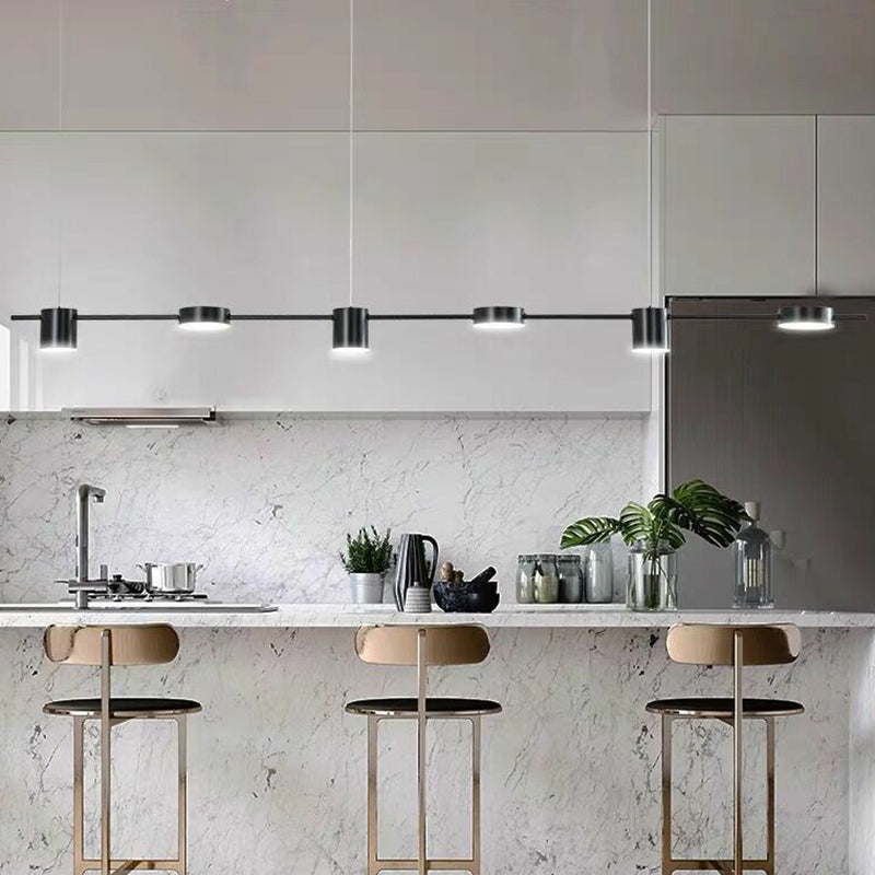 Straight Bar LED Hanging Ceiling Light Postmodern Metal Kitchen over Island Lighting Clearhalo 'Ceiling Lights' 'Island Lights' Lighting' 2283255