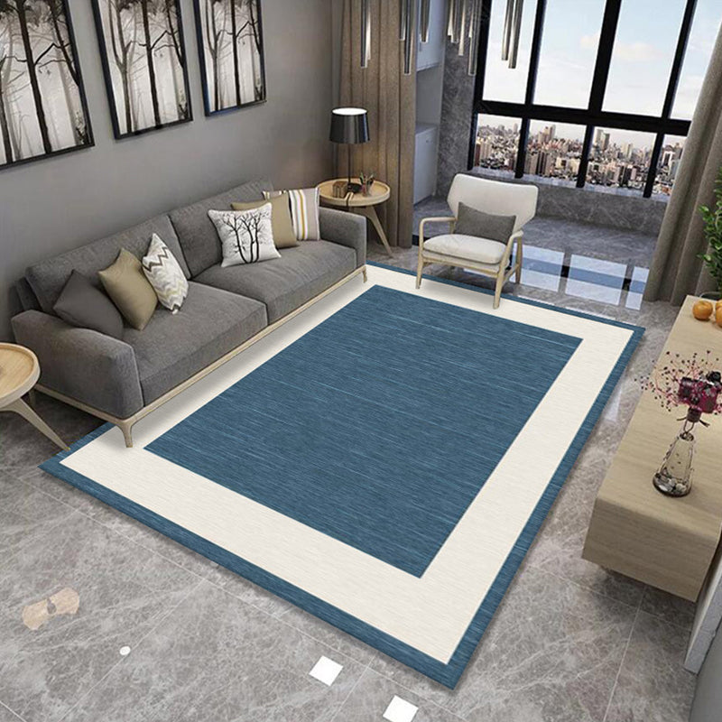 Formal Living Room Rug Multi Color Geometric Patterned Carpet Synthetics Anti-Slip Backing Washable Rug Dark Blue Clearhalo 'Area Rug' 'Modern' 'Rugs' Rug' 2285207