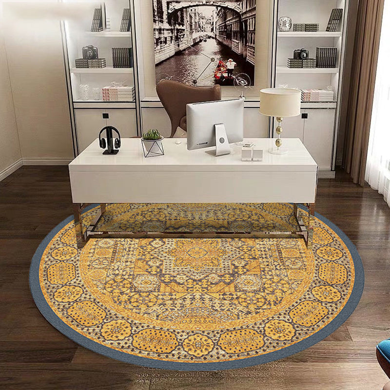 Multicolor Antique Rug Synthetics Geometric Area Carpet Non-Slip Backing Pet Friendly Indoor Rug for Parlor Ginger Clearhalo 'Area Rug' 'Rugs' 'Vintage' Rug' 2285449