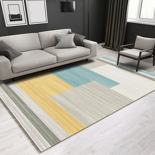 Multi-Color Decoration Rug Modern Geometric Patterned Carpet Polyster Pet Friendly Non-Slip Indoor Rug Yellow Clearhalo 'Area Rug' 'Modern' 'Rugs' Rug' 2285506