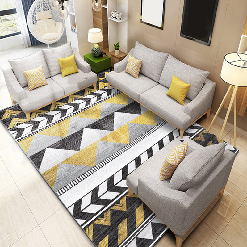 Trendy Living Room Rug Multi Colored Geometric Printed Area Rug Polypropylene Non-Slip Stain-Resistant Rug Clearhalo 'Area Rug' 'Modern' 'Rugs' Rug' 2285517