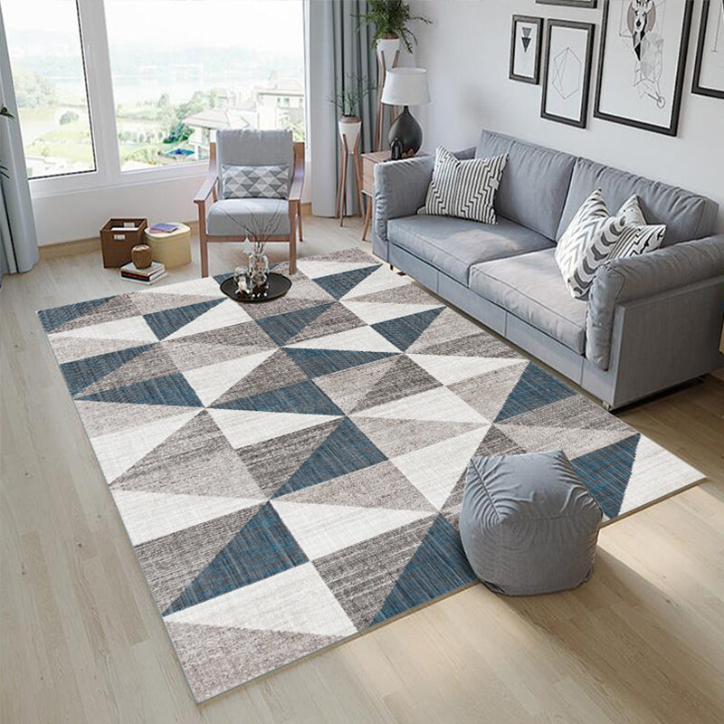 Trendy Living Room Rug Multi Colored Geometric Printed Area Rug Polypropylene Non-Slip Stain-Resistant Rug Clearhalo 'Area Rug' 'Modern' 'Rugs' Rug' 2285518