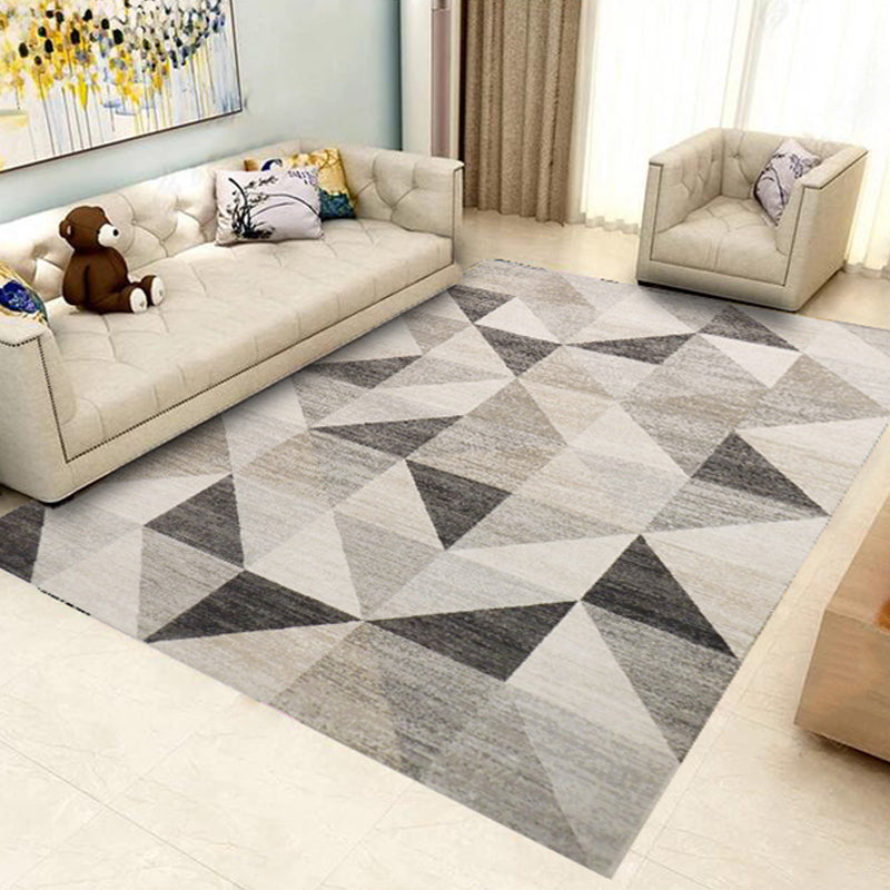 Trendy Living Room Rug Multi Colored Geometric Printed Area Rug Polypropylene Non-Slip Stain-Resistant Rug Clearhalo 'Area Rug' 'Modern' 'Rugs' Rug' 2285524