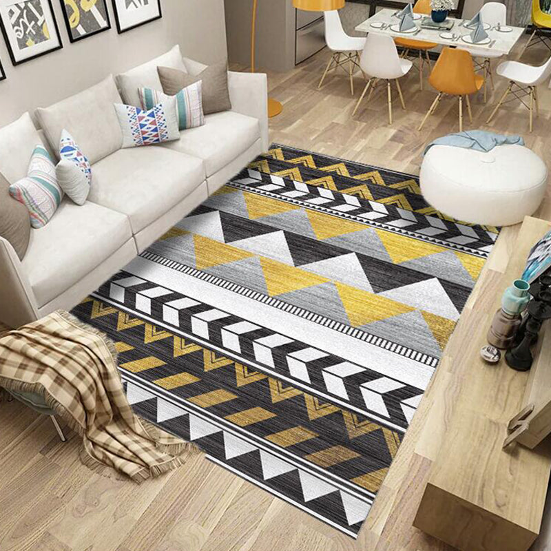 Trendy Living Room Rug Multi Colored Geometric Printed Area Rug Polypropylene Non-Slip Stain-Resistant Rug Clearhalo 'Area Rug' 'Modern' 'Rugs' Rug' 2285528