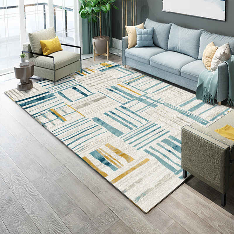 Trendy Living Room Rug Multi Colored Geometric Printed Area Rug Polypropylene Non-Slip Stain-Resistant Rug Clearhalo 'Area Rug' 'Modern' 'Rugs' Rug' 2285539