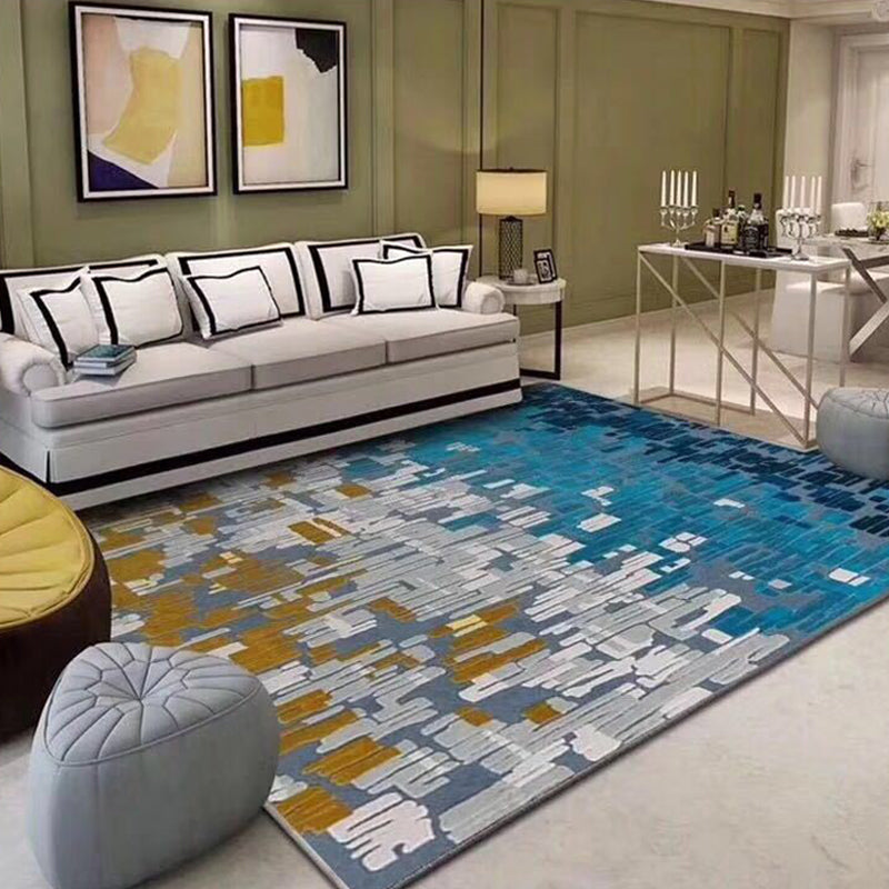 Trendy Living Room Rug Multi Colored Geometric Printed Area Rug Polypropylene Non-Slip Stain-Resistant Rug Clearhalo 'Area Rug' 'Modern' 'Rugs' Rug' 2285543