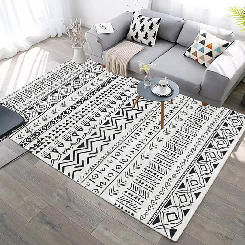 Trendy Living Room Rug Multi Colored Geometric Printed Area Rug Polypropylene Non-Slip Stain-Resistant Rug Clearhalo 'Area Rug' 'Modern' 'Rugs' Rug' 2285549