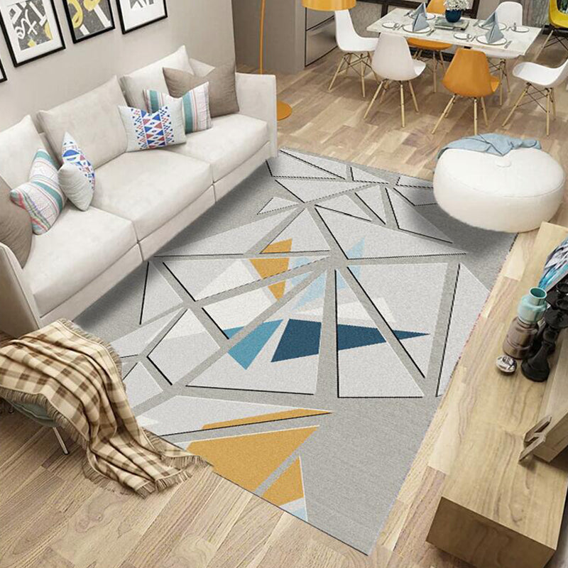 Trendy Living Room Rug Multi Colored Geometric Printed Area Rug Polypropylene Non-Slip Stain-Resistant Rug Clearhalo 'Area Rug' 'Modern' 'Rugs' Rug' 2285556