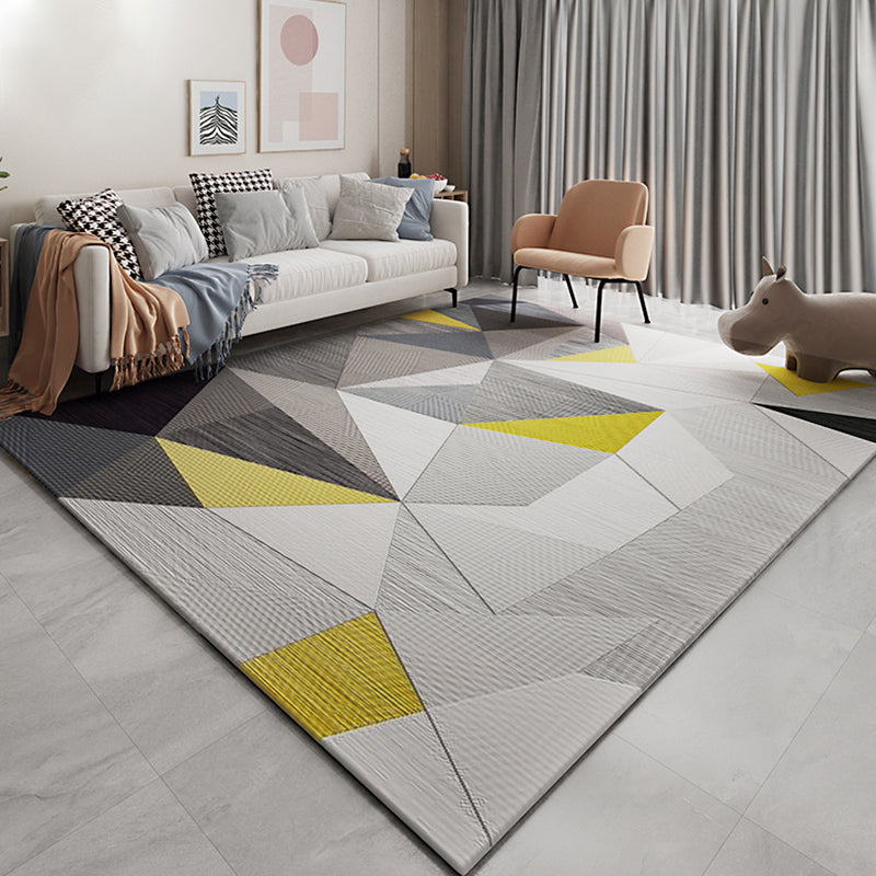 Multicolored Modern Rug Synthetics Geometric Print Area Carpet Anti-Slip Easy Care Indoor Rug for Bedroom Clearhalo 'Area Rug' 'Modern' 'Rugs' Rug' 2285636